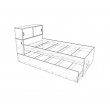 Kialla Kids Trundle Bed with Storage Headboard Kialla Kids Trundle Bed with Storage Headboard
